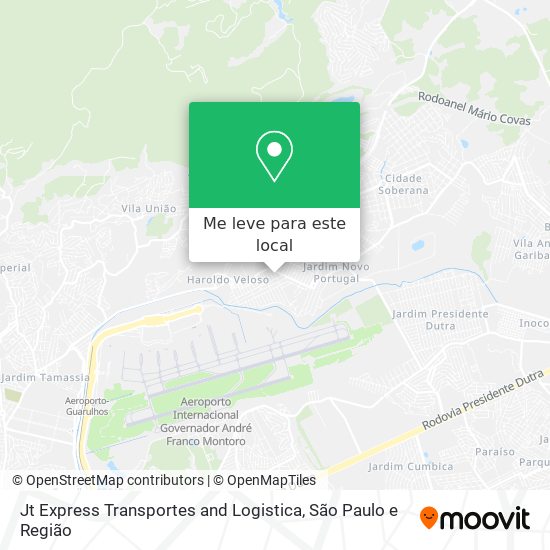 Jt Express Transportes and Logistica mapa