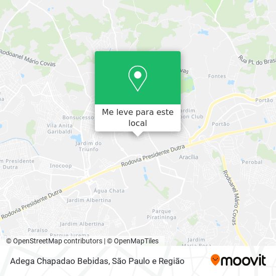 Adega Chapadao Bebidas mapa