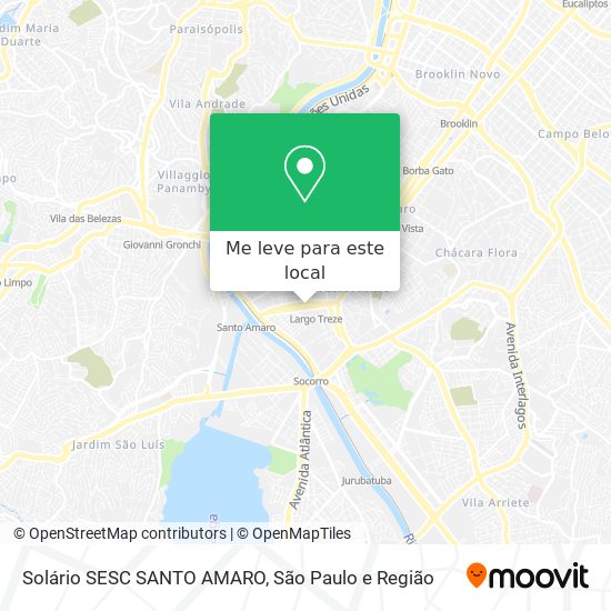 Solário SESC SANTO AMARO mapa