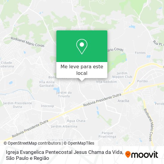 Igreja Evangelica Pentecostal Jesus Chama da Vida mapa