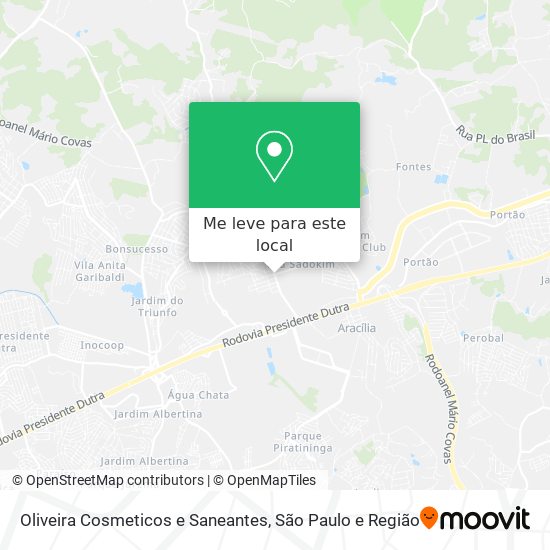 Oliveira Cosmeticos e Saneantes mapa
