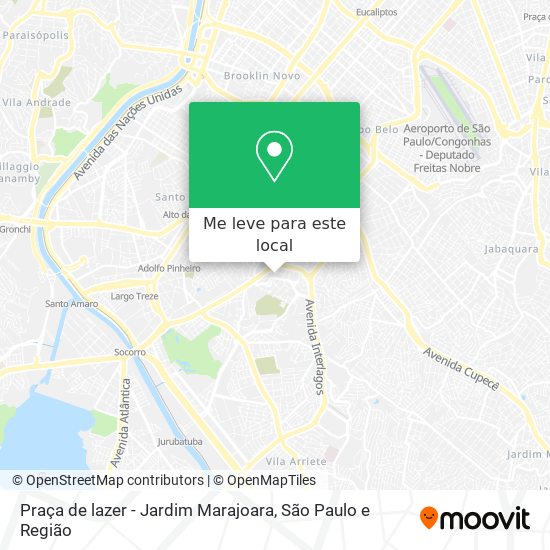 Praça de lazer - Jardim Marajoara mapa