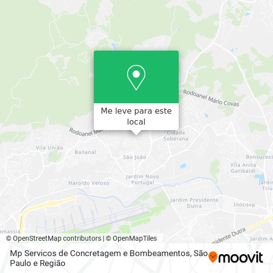 Mp Servicos de Concretagem e Bombeamentos mapa