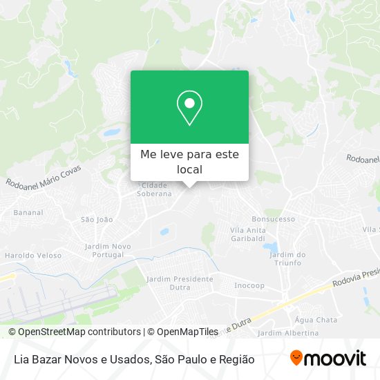 Lia Bazar Novos e Usados mapa