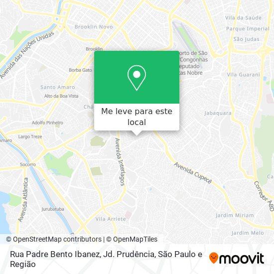 Rua Padre Bento Ibanez, Jd. Prudência mapa