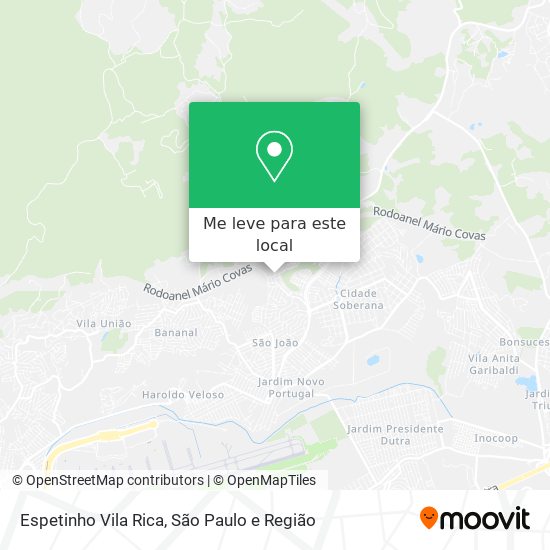 Espetinho Vila Rica mapa