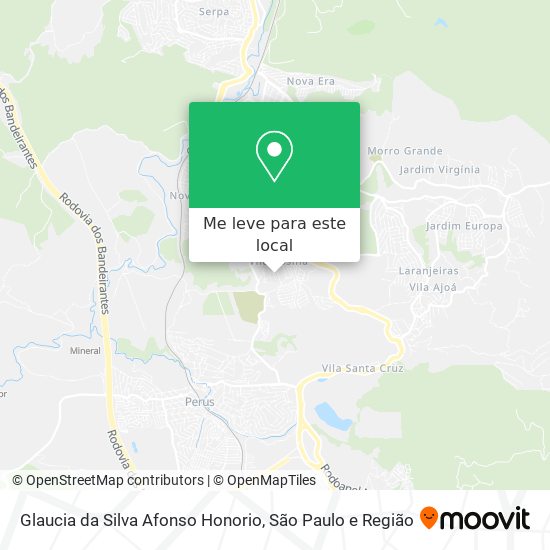 Glaucia da Silva Afonso Honorio mapa