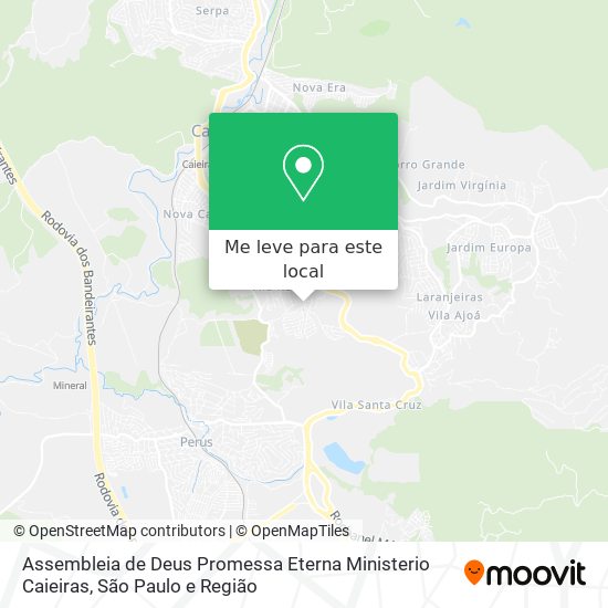 Assembleia de Deus Promessa Eterna Ministerio Caieiras mapa