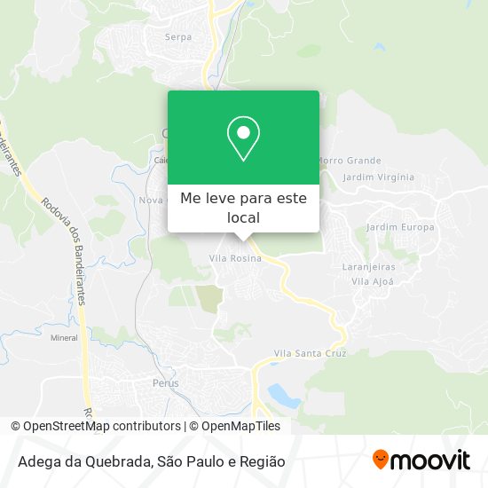 Adega da Quebrada mapa