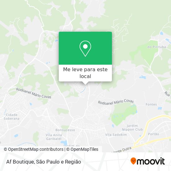 Af Boutique mapa