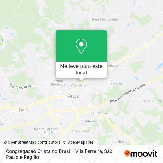 Congregacao Crista no Brasil - Vila Ferreira mapa