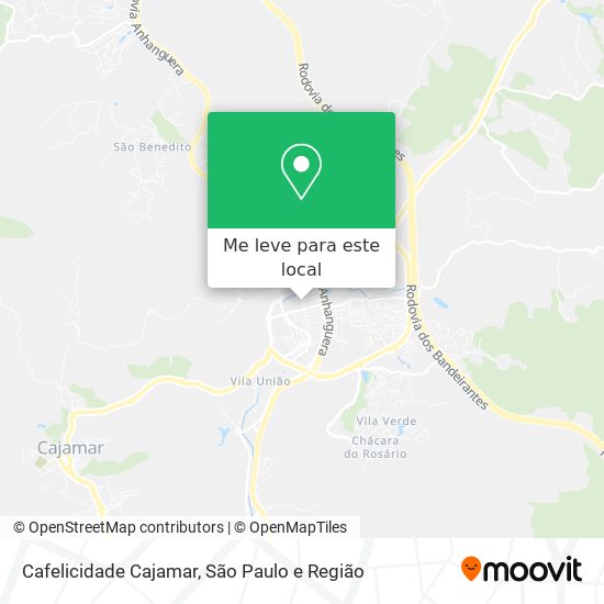 Cafelicidade Cajamar mapa