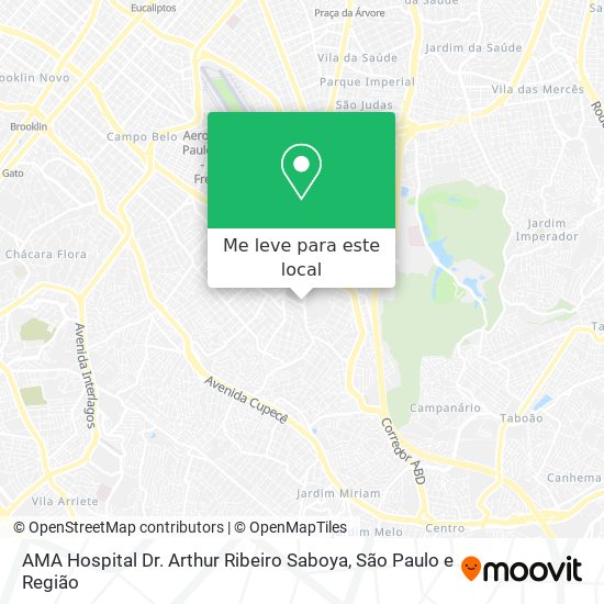 AMA Hospital Dr. Arthur Ribeiro Saboya mapa