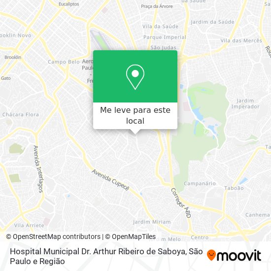 Hospital Municipal Dr. Arthur Ribeiro de Saboya mapa