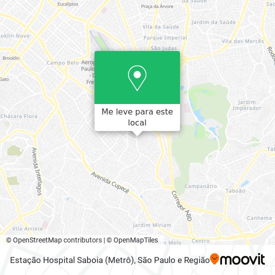 Estação Hospital Saboia (Metrô) mapa