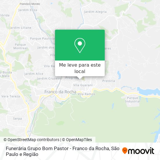 Funerária Grupo Bom Pastor - Franco da Rocha mapa