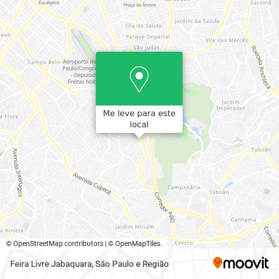 Feira Livre Jabaquara mapa