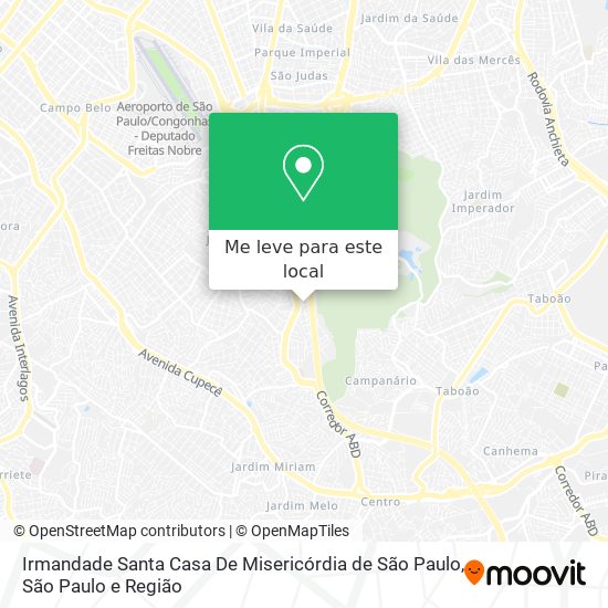 Irmandade Santa Casa De Misericórdia de São Paulo mapa