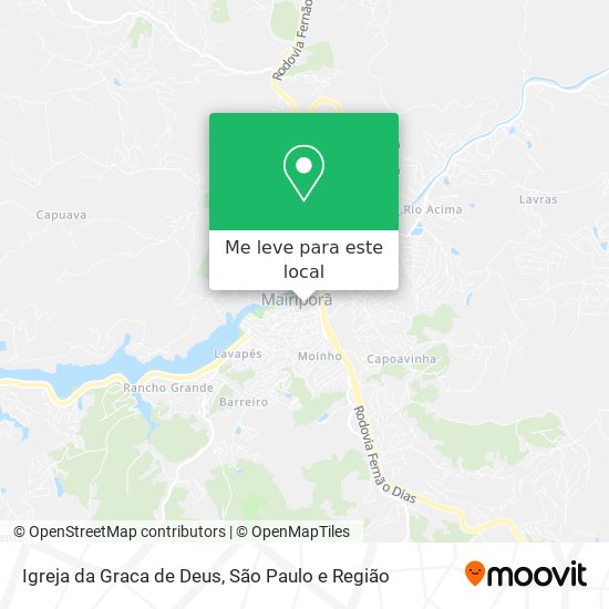 Igreja da Graca de Deus mapa