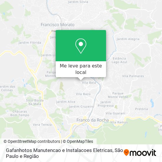Gafanhotos Manutencao e Instalacoes Eletricas mapa