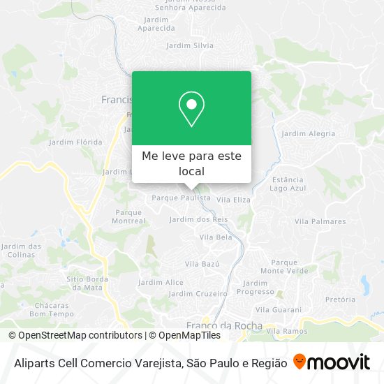 Aliparts Cell Comercio Varejista mapa