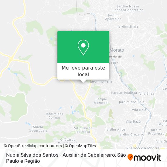 Nubia Silva dos Santos - Auxiliar de Cabeleireiro mapa