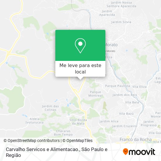 Carvalho Servicos e Alimentacao. mapa
