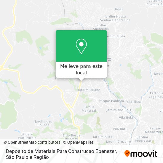 Deposito de Materiais Para Construcao Ebenezer mapa