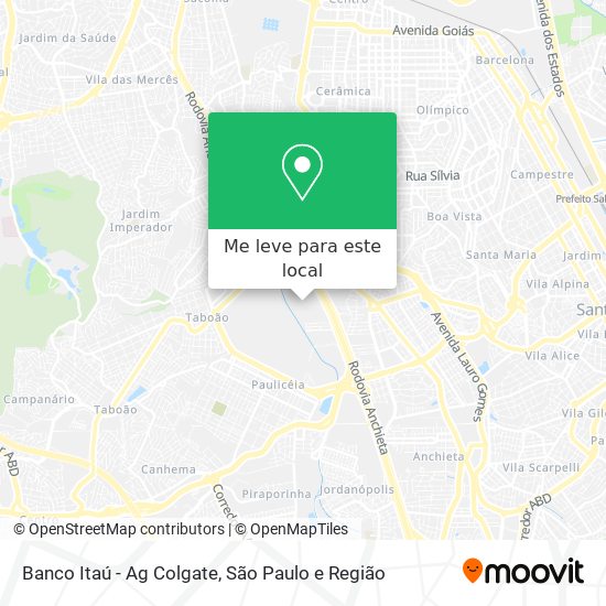 Banco Itaú - Ag Colgate mapa