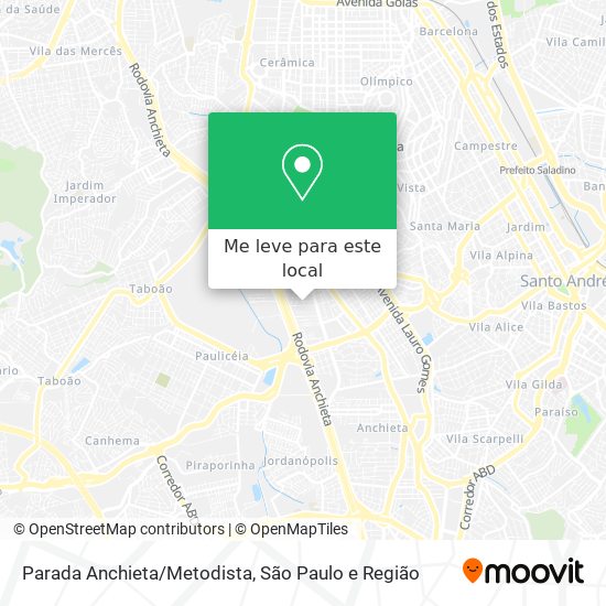 Parada Anchieta/Metodista mapa