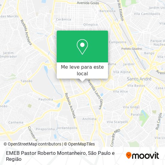 EMEB Pastor Roberto Montanheiro mapa