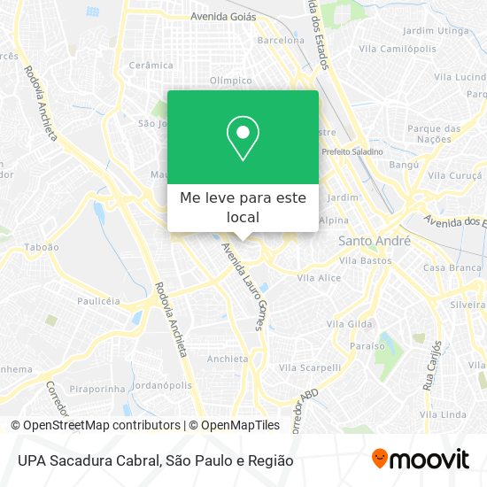 UPA Sacadura Cabral mapa