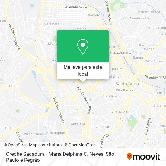 Creche Sacadura - Maria Delphina C. Neves mapa