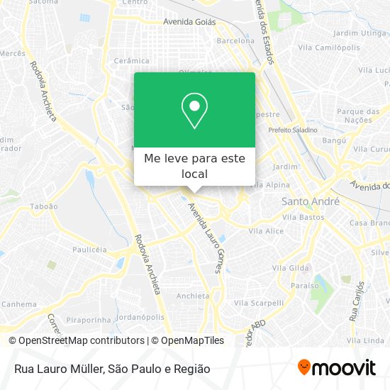 Rua Lauro Müller mapa