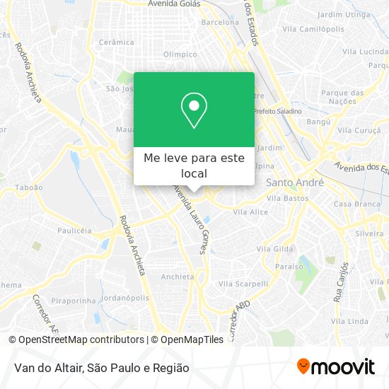 Van do Altair mapa