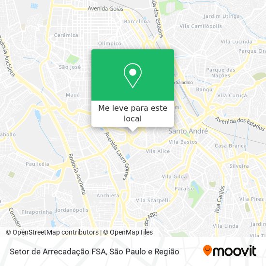 Setor de Arrecadação FSA mapa