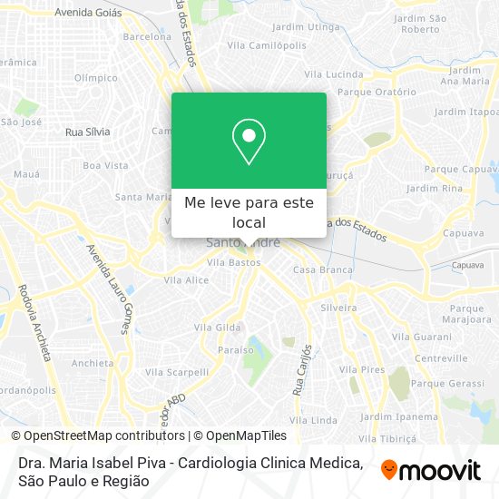 Dra. Maria Isabel Piva - Cardiologia Clinica Medica mapa
