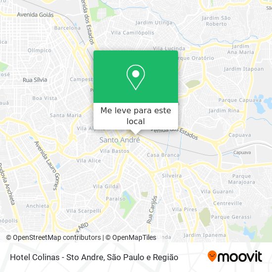 Hotel Colinas - Sto Andre mapa