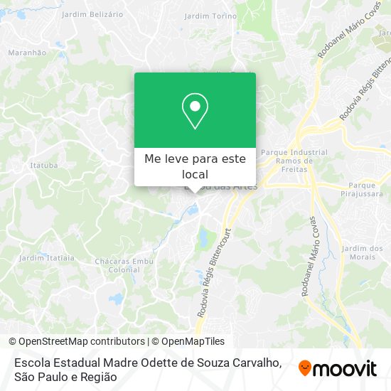 Escola Estadual Madre Odette de Souza Carvalho mapa