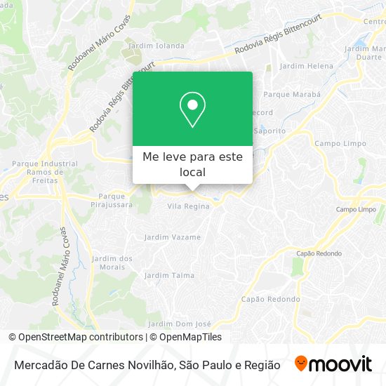 Mercadão De Carnes Novilhão mapa
