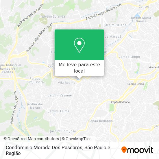 Condomínio Morada Dos Pássaros mapa