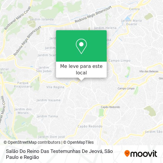 Salão Do Reino Das Testemunhas De Jeová mapa