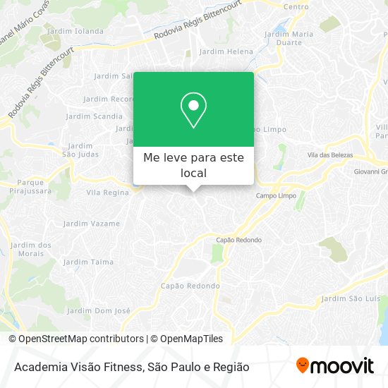 Academia Visão Fitness mapa