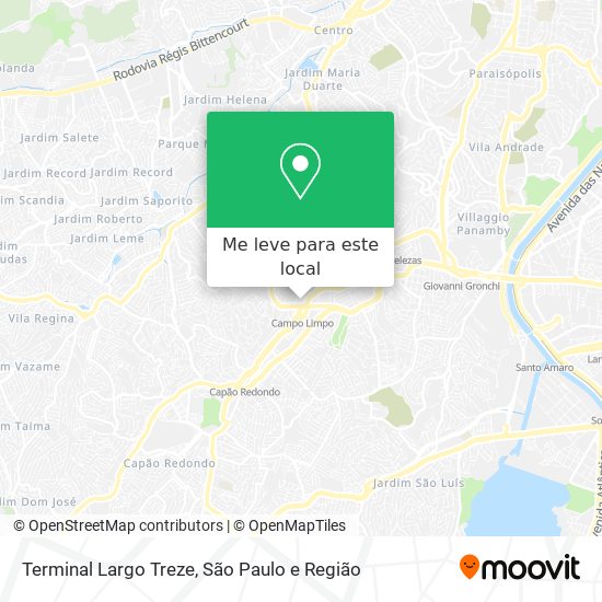 Terminal Largo Treze mapa
