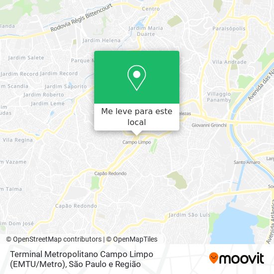 Terminal Metropolitano Campo Limpo (EMTU / Metro) mapa