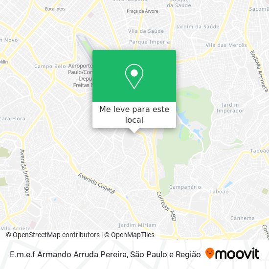 E.m.e.f Armando Arruda Pereira mapa