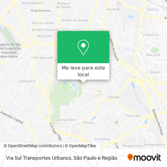 Via Sul Transportes Urbanos mapa
