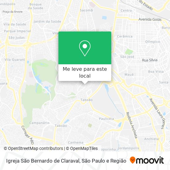Igreja São Bernardo de Claraval mapa
