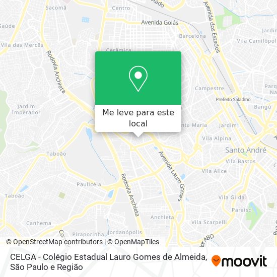 CELGA - Colégio Estadual Lauro Gomes de Almeida mapa