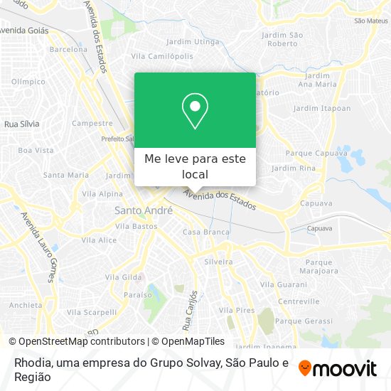 Rhodia, uma empresa do Grupo Solvay mapa